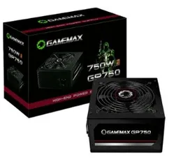 Fonte Gamemax GP750, 750W, 80 Plus Bronze, PFC Ativo, Bivolt, com Cabo, Preto - GP750