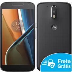 [EFACIL] Smartphone Motorola Moto G 4ª Geração, Dual Chip, Preto, Tela 5.5", 4G+WiFi, Android 6.0, 13MP, 16GB, TV Digital POR R$1022