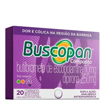 [leve3 pague2]Buscopan Composto 20 Comprimidos para dor e cólica | R$12