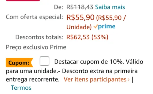 Imagem na descrição da promoção