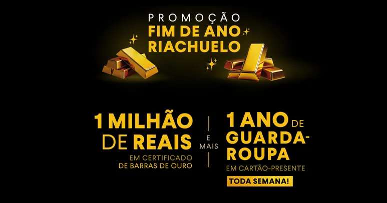 Promoção Fim de Ano RIACHUELO compre com o cartão riachuelo e concorra ao Sorteio 1 Milhão