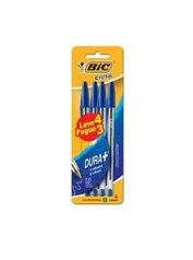 [PRIME] Pack Caneta Esferográfica BIC Cristal Dura (Leve 4, pague 3) | R$4