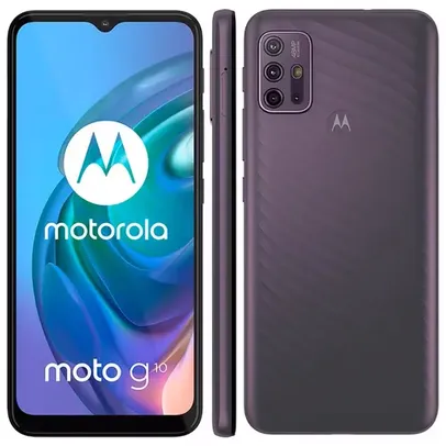 REEMBALADO: Motorola Moto G10 64GB 4GB Ram Tela de 6.5 - Cinza Aurora