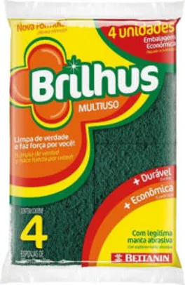 Esponja Brilhus Multiuso Leve 4 Pague 3 | R$2