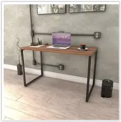 Mesa para Escritório Office Estilo Industrial 120cm Kuadra Compace