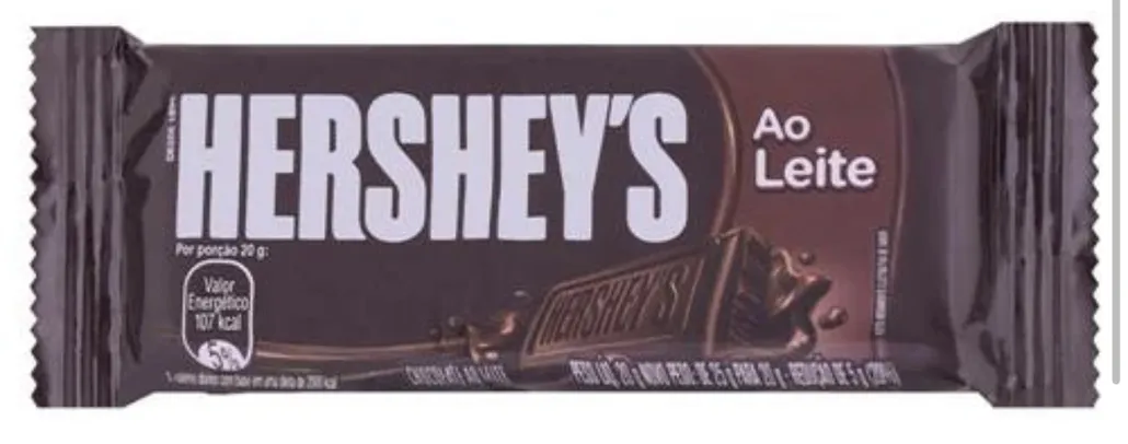 Chocolate Hersheys ao Leite 20g - Embalagem c/ 18 Unidades