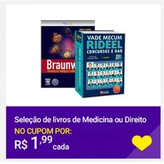 Seleção de livros Medicina e Direito por R$1,99 no Sou Barato