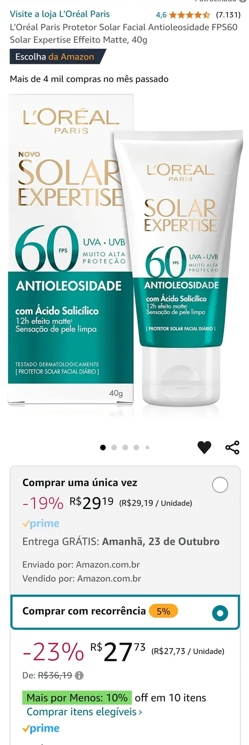 Imagem na descrição da promoção