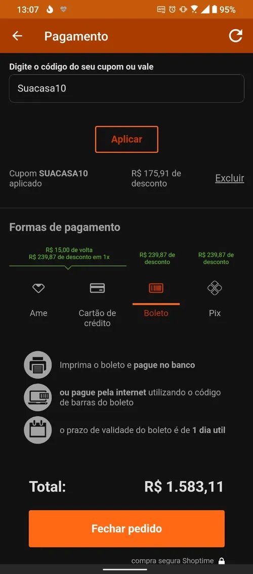 Imagem na descrição da promoção