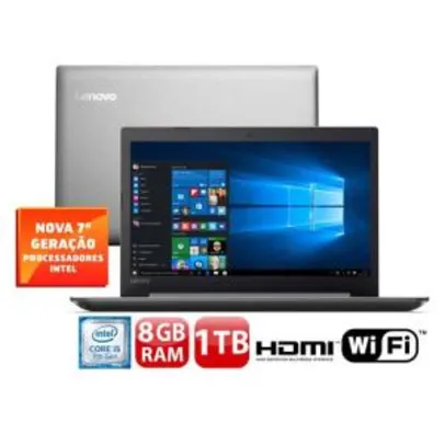 Notebook Lenovo Ideapad 320 i5-7200 | 8GB | 1TB| Tela HD 15.6 - R$ 1994