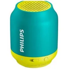 [RICARDO ELETRO] Caixa de Som Bluetooth Portátil 2W, Bateria Recarregável Integrada c/ Até 6 horas de Duração, Verde e Amarelo, BT50AX/78 - PHILIPS - R$75