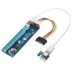 Placa extensora de placa de vídeo PCI-E 1x a 16x para mineração | R$ 73