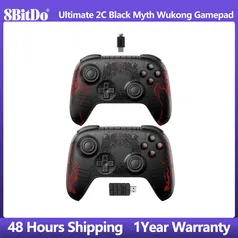 [IMPOSTO INCLUSO/MOEDAS] Controle 8BitDo Ultimate 2C Edição Black Myth Wukong #Aliexpress 🇨🇳