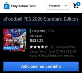 PES2020 PS4 - R$31