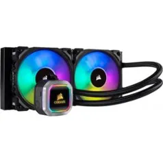 Water Cooler Corsair Platinum H100i RGB 240mm, Cw-9060039-ww | R$789