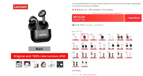 Imagem na descrição da promoção