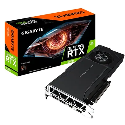 Placa de Vídeo Gigabyte NVIDIA GeForce RTX 3090 Turbo 24G, 24GB GDDR6X, DLSS, Ray Tracing - GV-N3090