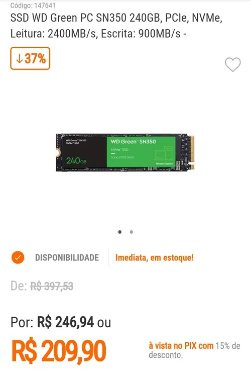 Imagem na descrição da promoção