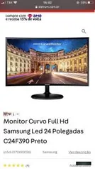 [AME 15% DE VOLTA] Monitor Curvo Full Hd Samsung Led 24' R$ 719