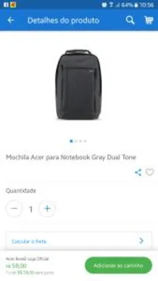 Mochila Acer para Notebook - R$59