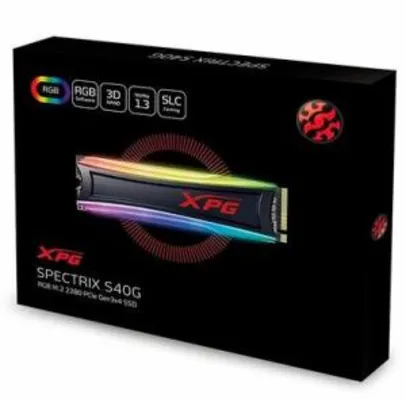 SSD Adata XPG Spectrix S40G 512GB, M.2 Nvme, Leitura 3500MB/s, Gravação 2400MB | R$680