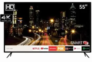 Smart TV LED 55" HQ HQSTV55NY Ultra HD 4K | R$2091