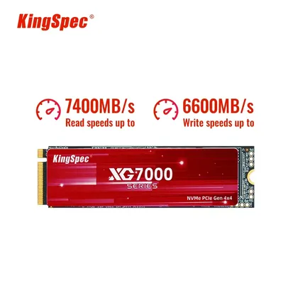 [Imposto Incluso/G.Pay R$253] SSD NVME KingSpec PCIe Gen 4x4 1TB 7.400MB/s XG7000