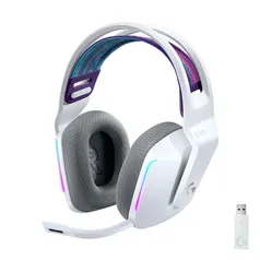 Headset Gamer Sem Fio Logitech G733 7.1 Dolby Surround RGB LIGHTSYNC, Blue VOICE para PC e PlayStation, Branco - 981-000882