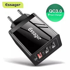 [Primeira compra] Carregador Essager 30w carga rápida 3.0 | R$0,60