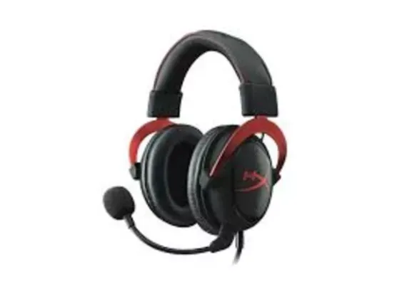 Headset Gamer HyperX Cloud II, Som Surround 7.1, Drivers 53mm, Preto/Vermelho, 4P5M0AA