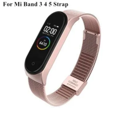 Pulseira extra de aço para Xiaomi MI Band 3, 4, 5 R$ 20 + frete