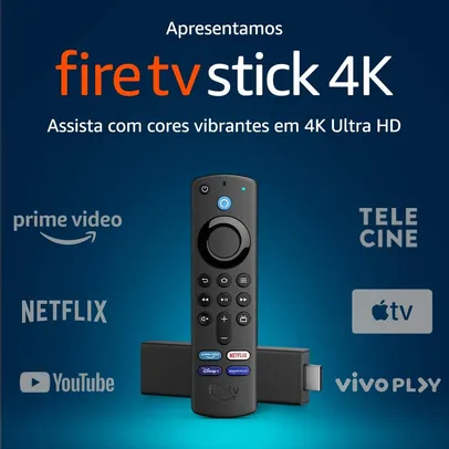 Fire TV Stick Amazon com Alexa e Controle Remoto 4K - 2021