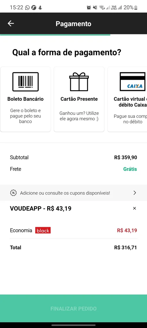 Imagem na descrição da promoção