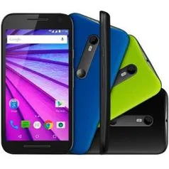 [Americanas]  Smartphone Motorola Moto G 3ª Geração Colors HDTV Dual Chip Android 5.1 Tela 5" 16GB 4G Câmera 13MP Processador Quad Core Preto - R$769