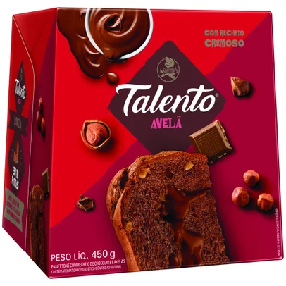 [AME 13,99/SC 12 ]Panettone recheio cremoso chocolate talento avelã nestlé caixa 450G