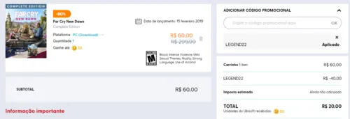 Imagem na descrição da promoção