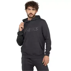 Blusa de Moletom Masculina ASICS com Capuz Canguru Fechado Fleece (COR MESCLA) T: P,M,G