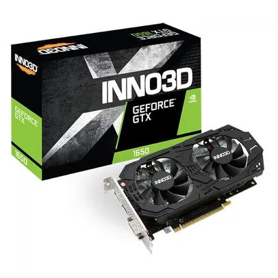 Placa de Vídeo Inno3D GeForce GTX 1650 Twin X2, 4GB GDDR6, 128Bit, N16502K-04D6