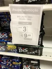 3 pacotes de BIS por R$10 Shopping Continental (Vila Yara)