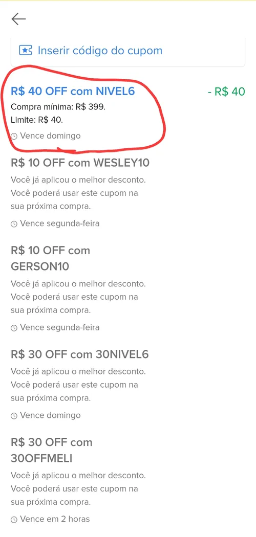 Imagen na descrição da promoção