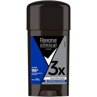 Desodorante Rexona Creme Clinical 58g Clean Men 96H