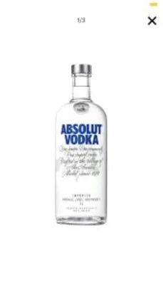 [APP Americanas] Vodka Absolut 1L | R$39,95 (37,95 com AME)