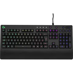 Teclado Gamer RGB Logitech G213 com Layout ABNT2, Controles de Mídia Dedicados, Tecnologia LIGHTSYNC, Durável e Resistente à Respingos 