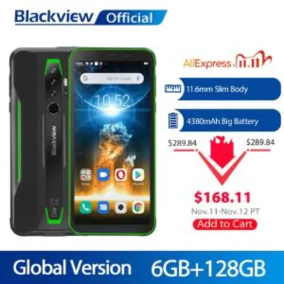 [11/11] Smartphone BlackView 2020 BV6300 Pro 128GB+6GB NFC | R$914