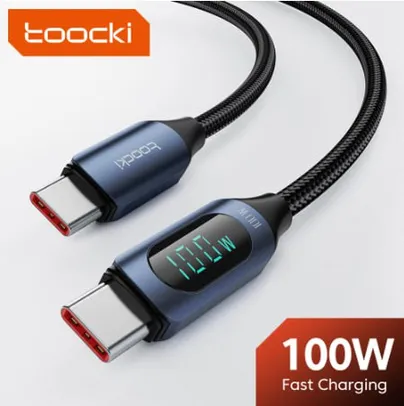 Cabo USB-C Toocki 100w 1m com Display