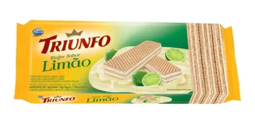 Biscoito Wafer Triunfo Limão Arcor 115g