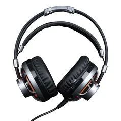 (BUG) Headset Gamer ELG HGSS71 Surround Channel 7.1 com Microfone - Prata/Laranja