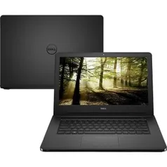 [Shoptime] Notebook Inspiron I14-5452-D03P Intel Pentium Quad Core 4GB 500GB Led 14" Linux Preto - R$1304,99