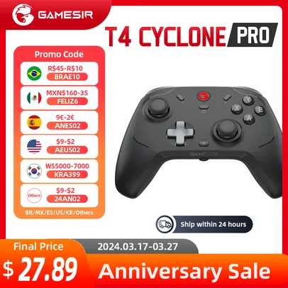 [Com impostos] Controle Gamesir T4 Cyclone Pro