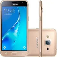 [Americanas] Smartphone Samsung Galaxy J3 Dual Chip Desbloqueado Android 5.1 Tela 5'' 8GB 4G Wi-Fi Câmera 8MP - Dourado - R$629